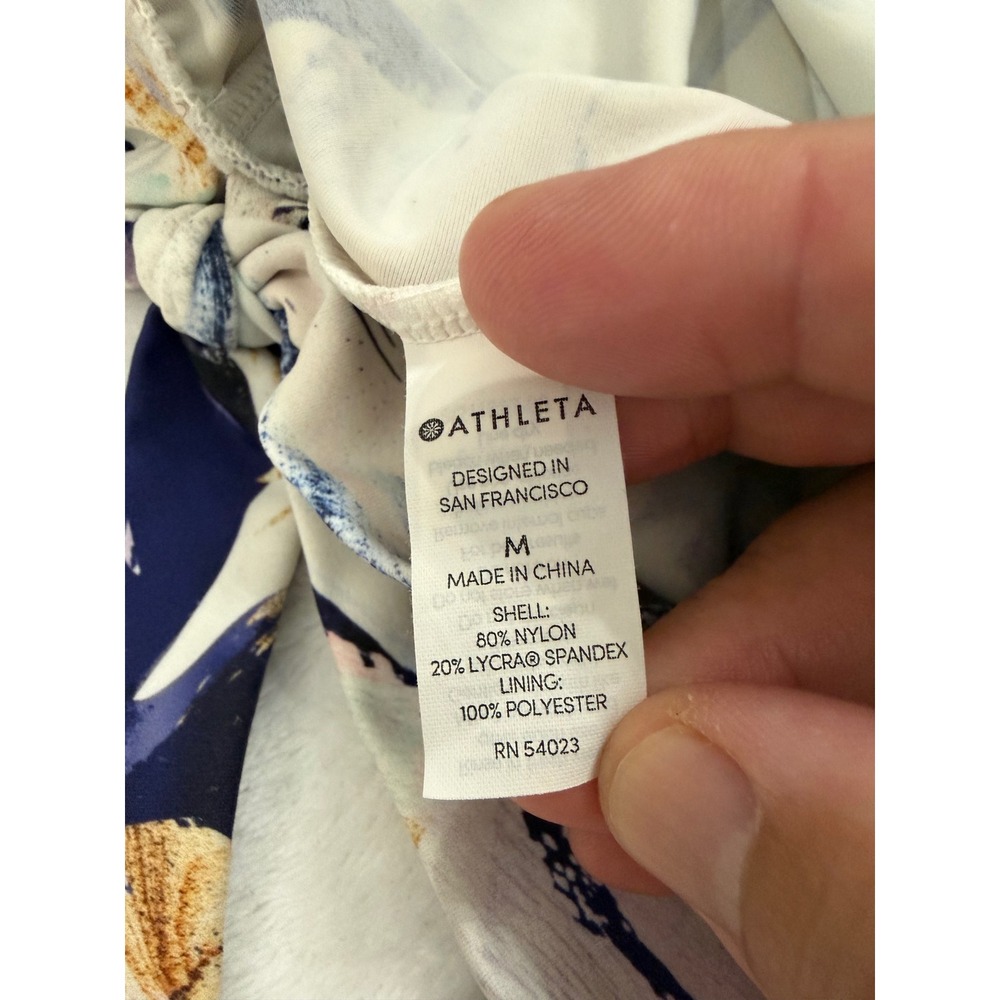 Athleta Vivid Side Tie Tankini Swim Top Strappy UPF 50+ Quick Dry Size M beachy - Picture 5 of 9